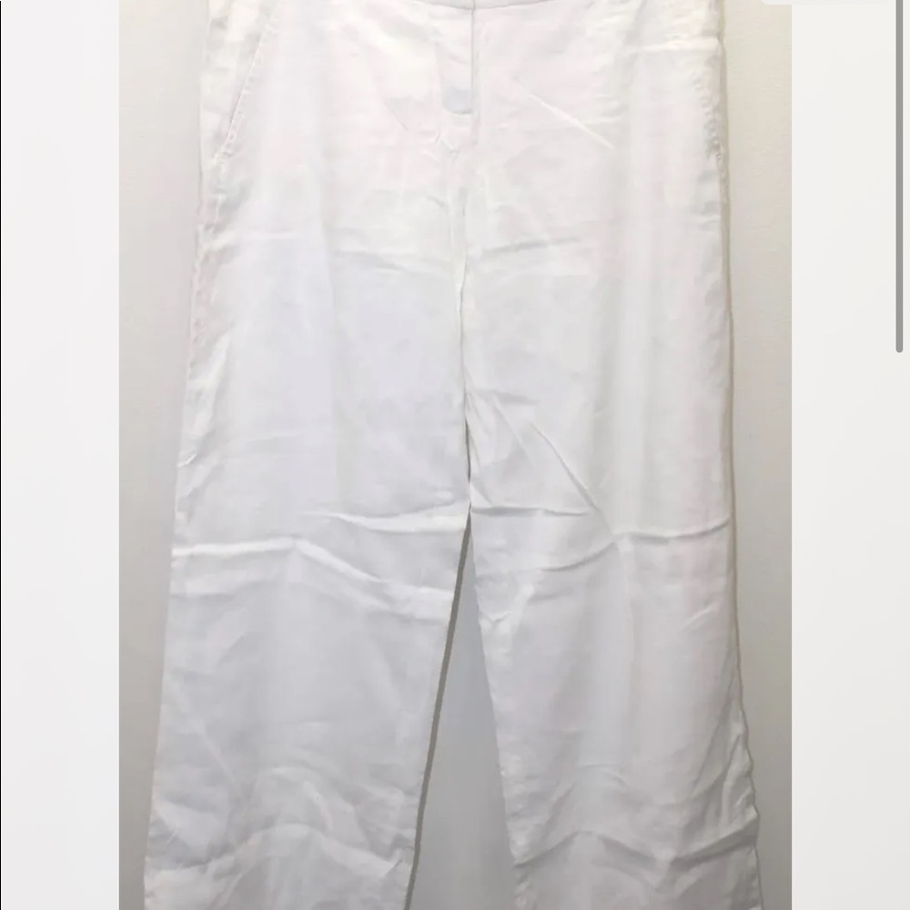 Jacob Linen Women Square Pants 5/6 32 Inches Pleated Double Lining Summer